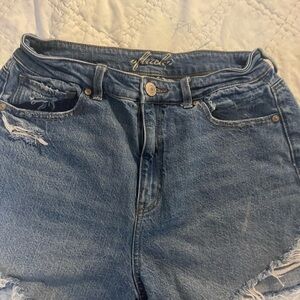 YMI Women's Distressed Blue Jean Shorts